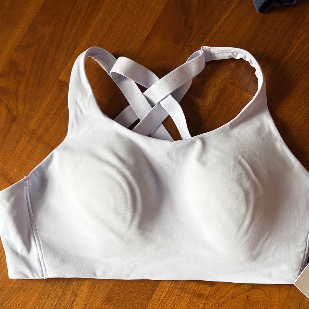 Lilac  Crisscross Back Sports Bra - Women Intimates